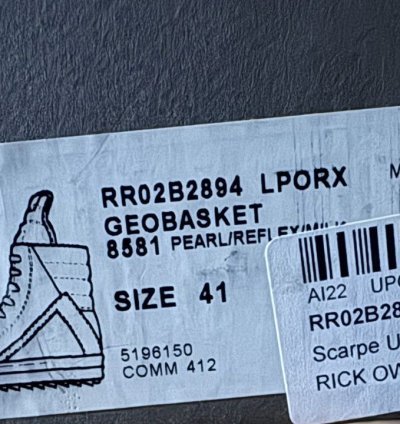 Rick Owens Geobasket Reflective Pearl