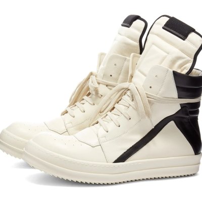 Rick owens geobasket reverse white black