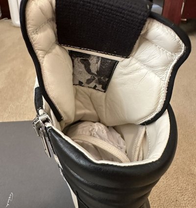 Rick owens geobasket reverse white black
