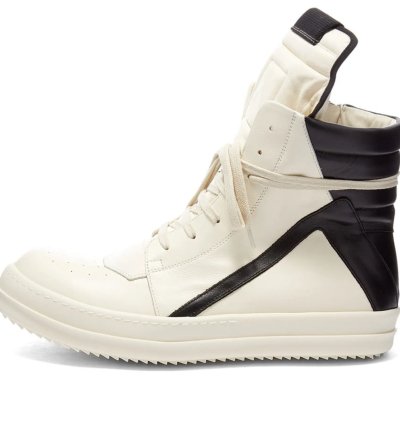 Rick owens geobasket reverse white black