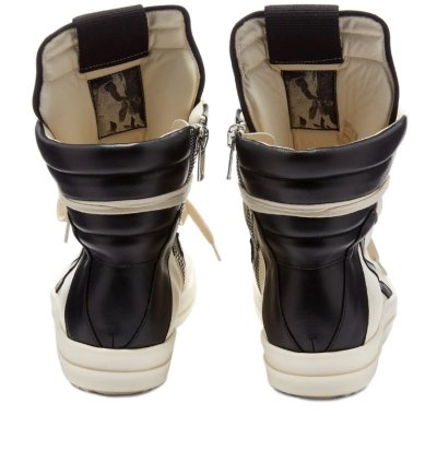 Rick owens geobasket reverse white black