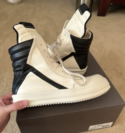 Rick owens geobasket reverse white black