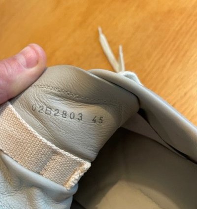 Rick Owens Geth Runner Grey White Low Top Sneakers