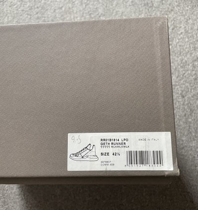 Rick Owens Geth Runner LPO Milk US 9 5 EU 42 5 NEW
