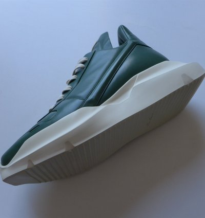 Rick Owens Geth Runner Sneakers - Teal Calf Leather