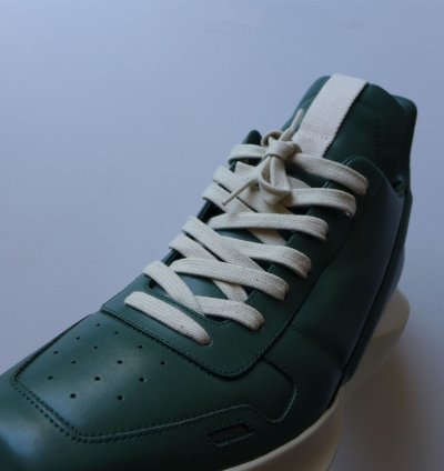 Rick Owens Geth Runner Sneakers - Teal Calf Leather