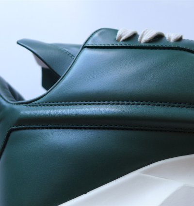 Rick Owens Geth Runner Sneakers - Teal Calf Leather