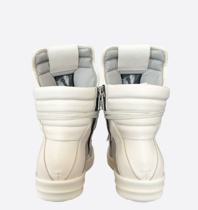 Rick Owens Grey White Geobasket Sneakers