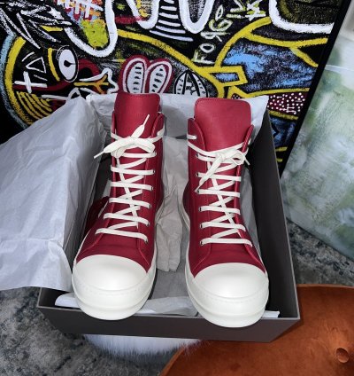 RICK OWENS HI TOP SNEAKERS