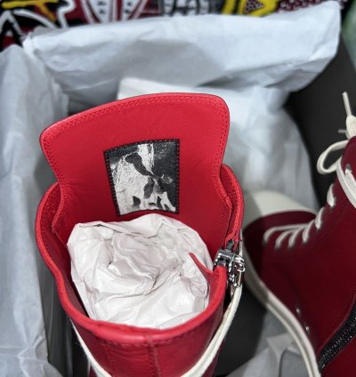 RICK OWENS HI TOP SNEAKERS