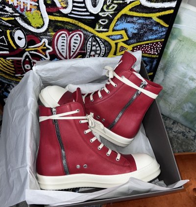 RICK OWENS HI TOP SNEAKERS