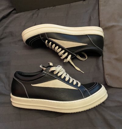 Rick Owens Hollywood black milk Vintage panelled sneakers