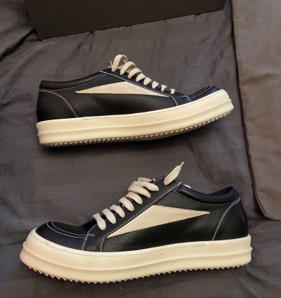 Rick Owens Hollywood black milk Vintage panelled sneakers
