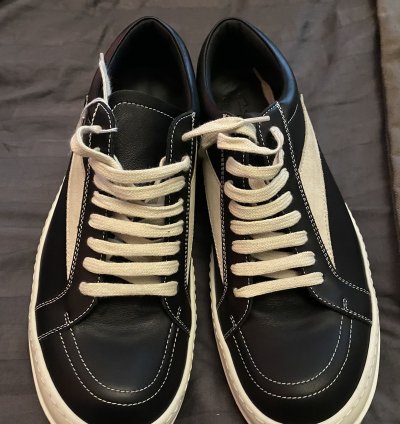 Rick Owens Hollywood black milk Vintage panelled sneakers