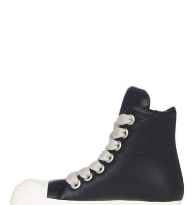 RICK OWENS Hollywood Jumbolace 1250 Black Milk Sneakers New