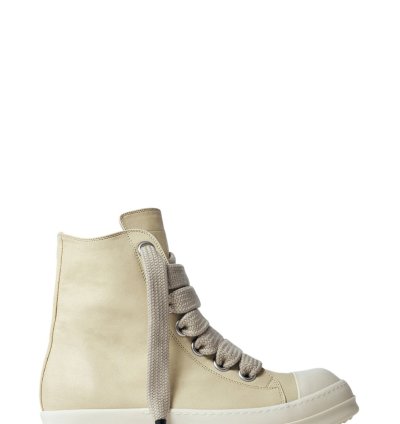 RICK OWENS Hollywood Jumbolace Dirty White Sneakers New