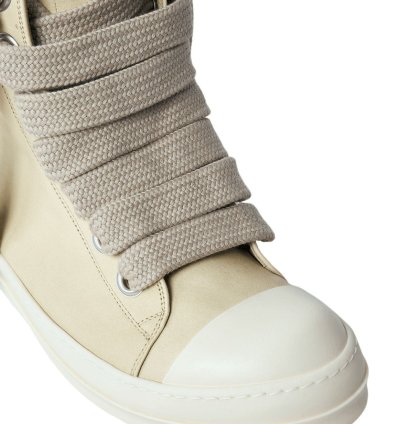 RICK OWENS Hollywood Jumbolace Dirty White Sneakers New