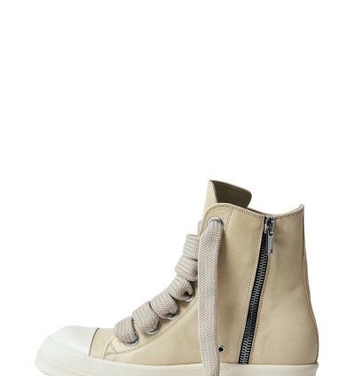 RICK OWENS Hollywood Jumbolace Dirty White Sneakers New