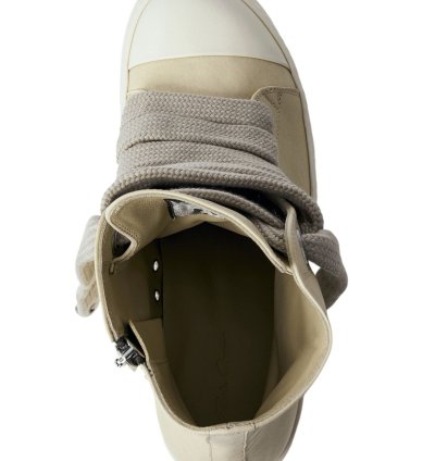 RICK OWENS Hollywood Jumbolace Dirty White Sneakers New