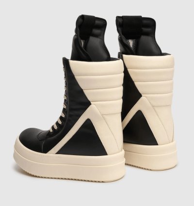 RICK OWENS Hollywood Mega Geobasket 1315 Black Sneakers