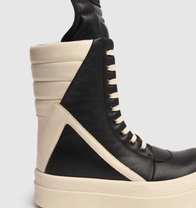 RICK OWENS Hollywood Mega Geobasket 1315 Black Sneakers