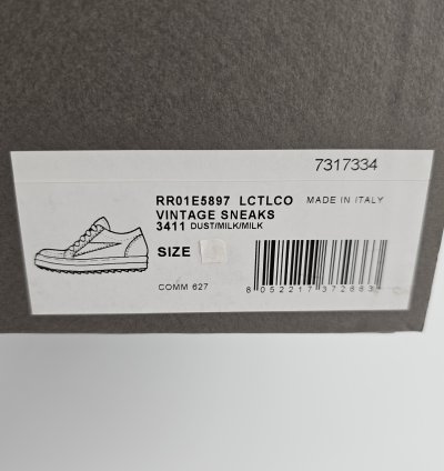 Rick Owens Hollywood Vintage 1110 Dust Milk Low Sneakers