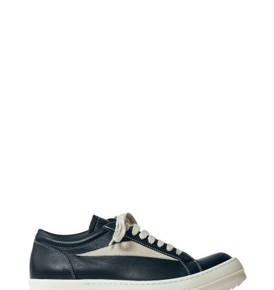Rick Owens Hollywood Vintage Black Milk Calf Sneakers New