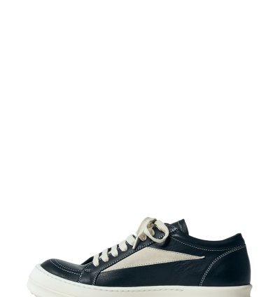 Rick Owens Hollywood Vintage Black Milk Calf Sneakers New