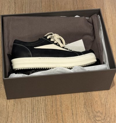 Rick Owens Hollywood Vintage Sneaks Black 41