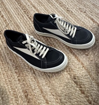 Rick Owens Hollywood Vintage Sneaks Black 41