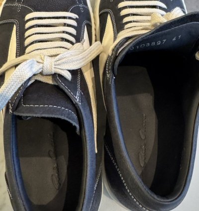 Rick Owens Hollywood Vintage Sneaks Black 41