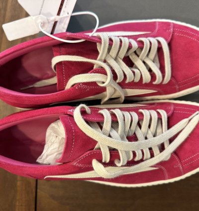 Rick Owens Hot Pink Milk Vintage Sneaks New in Box NIB DS