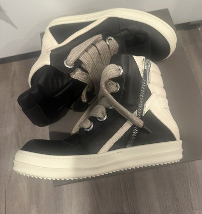Rick Owens jumbo lace geobaskets black milk size 42