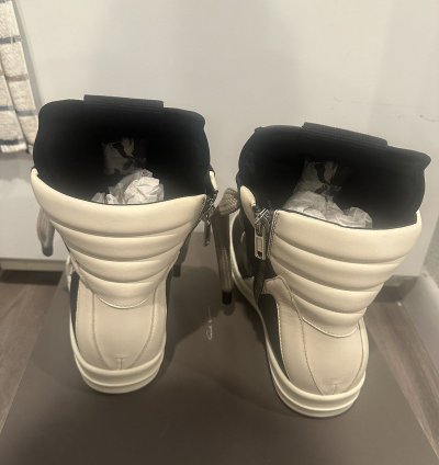 Rick Owens jumbo lace geobaskets black milk size 42
