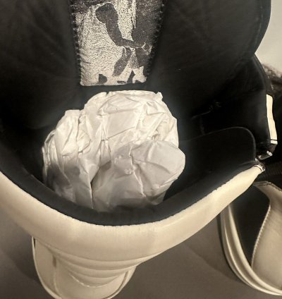 Rick Owens jumbo lace geobaskets black milk size 42