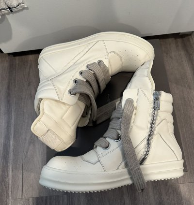 Rick Owens Jumbo Lace Geobaskets Milk Size 44