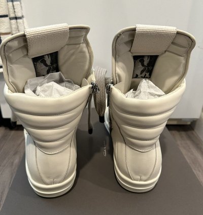 Rick Owens Jumbo Lace Geobaskets Milk Size 44