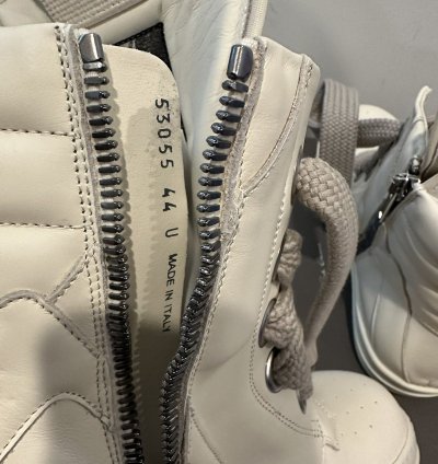 Rick Owens Jumbo Lace Geobaskets Milk Size 44
