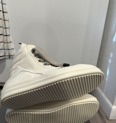 Rick Owens Jumbo Lace Geobaskets Milk Size 44