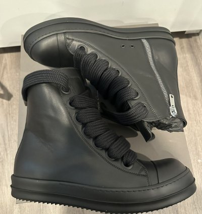 Rick owens jumbo lace Ramones High triple black size 44