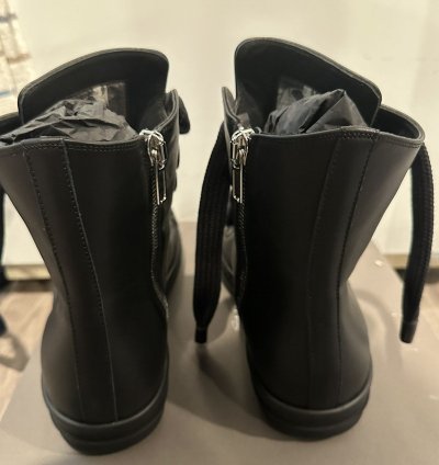Rick owens jumbo lace Ramones High triple black size 44