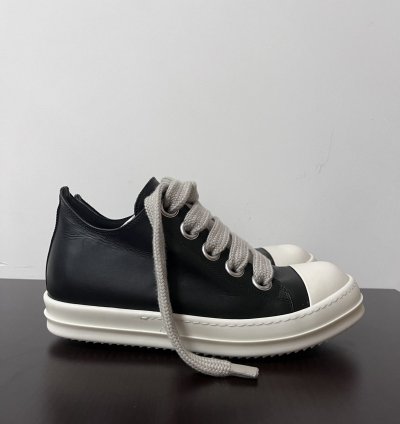 RICK OWENS JUMBO LACE RAMONES LOW SNEAKER