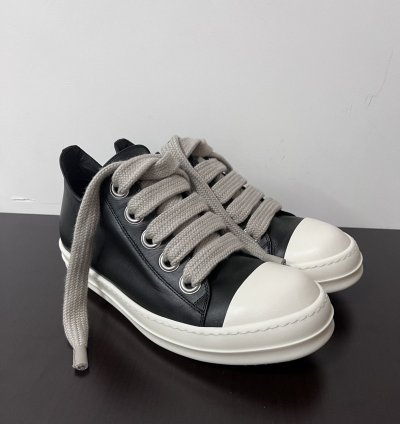 RICK OWENS JUMBO LACE RAMONES LOW SNEAKER