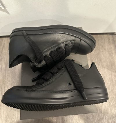 Rick Owens jumbo lace ramones low triple black size 45
