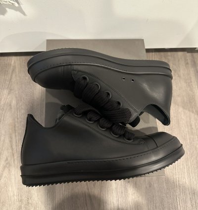 Rick Owens jumbo lace ramones low triple black size 45