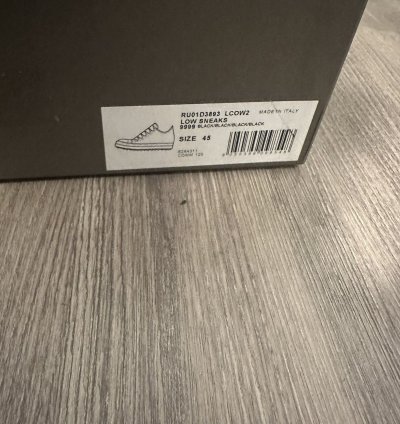 Rick Owens jumbo lace ramones low triple black size 45
