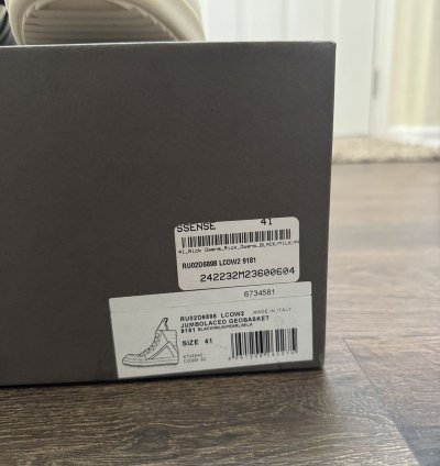RICK OWENS JUMBO LACED GEOBASKET