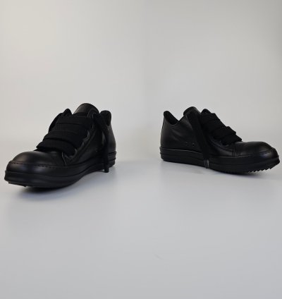 Rick Owens Jumbo Laces Black Low Top Sneakers New 44 5