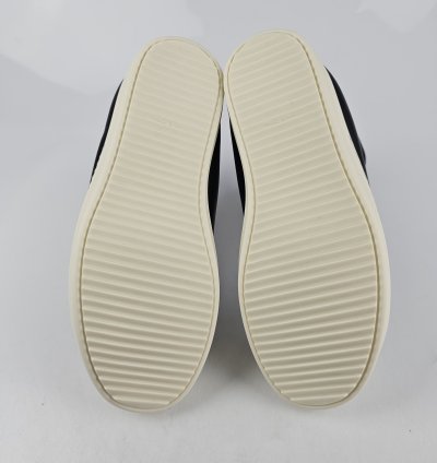 Rick Owens Jumbo Laces High Top Black Milk Sneakers New 40