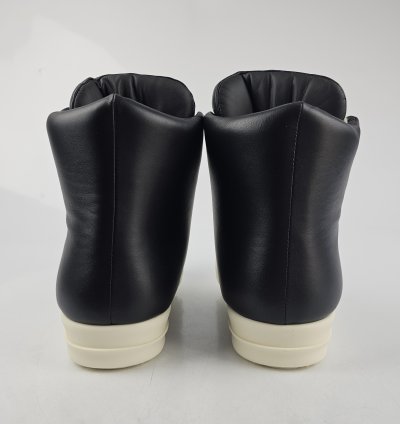 Rick Owens Jumbo Laces High Top Black Milk Sneakers New 42